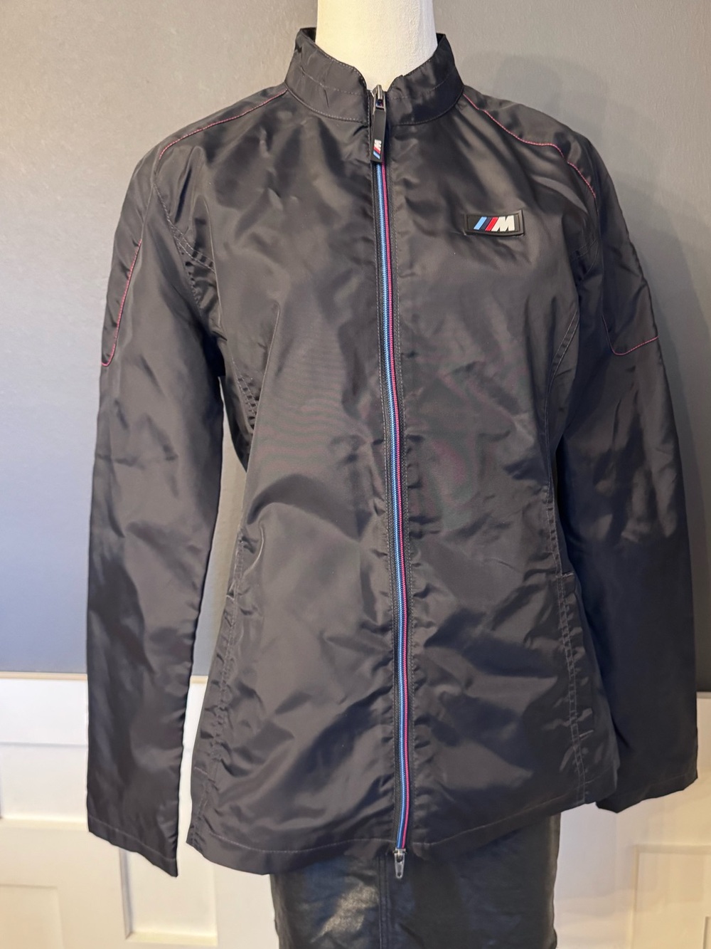 BMW Women's Anthracite Utility Zip Jacket with M Stripe Trim